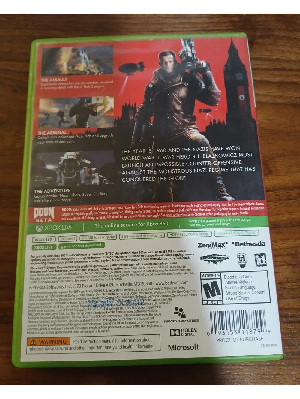 Wolfenstein: The New Order (Microsoft Xbox 360)